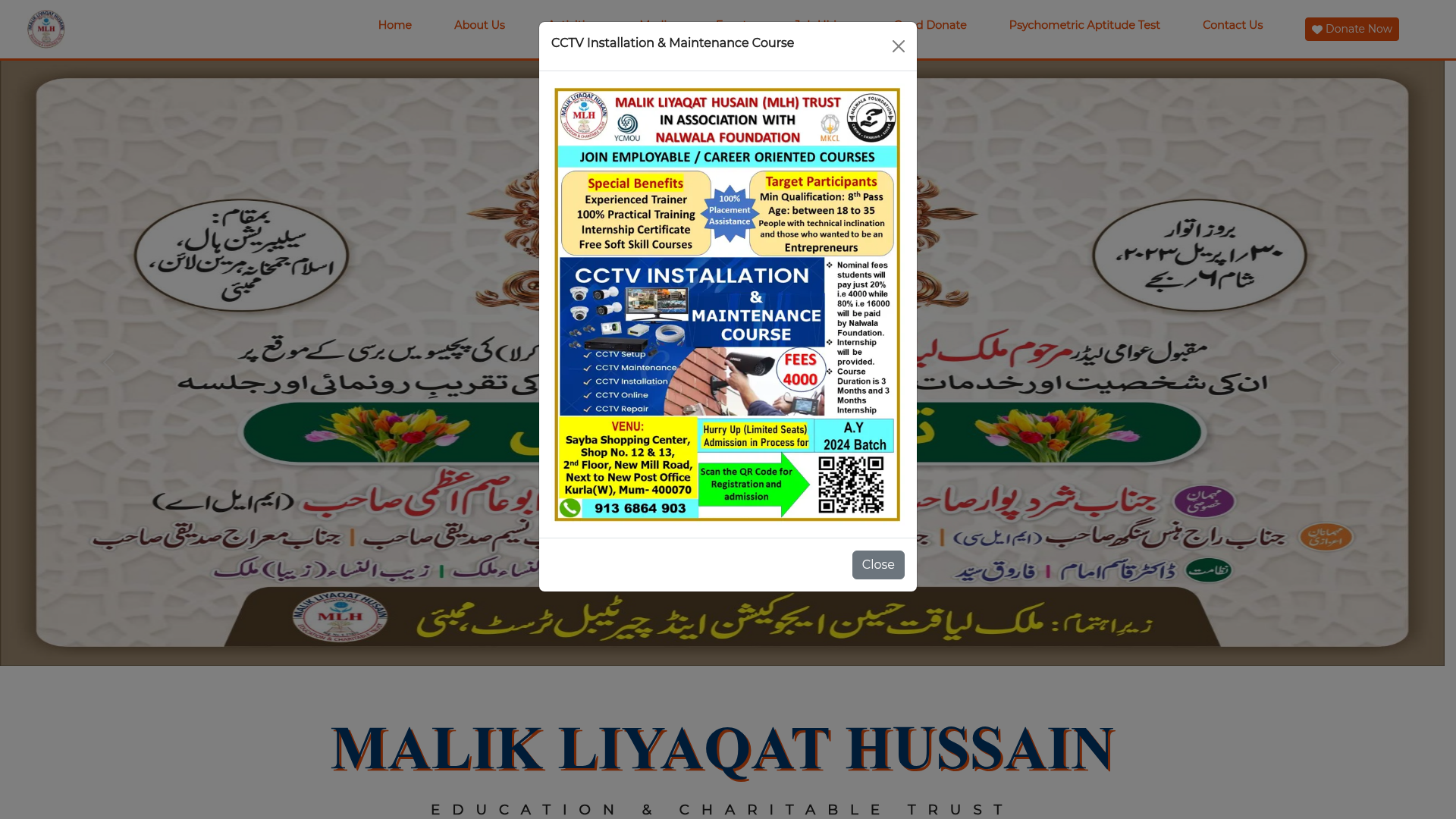 MLH NGO website designed and developed by KAF Infotech