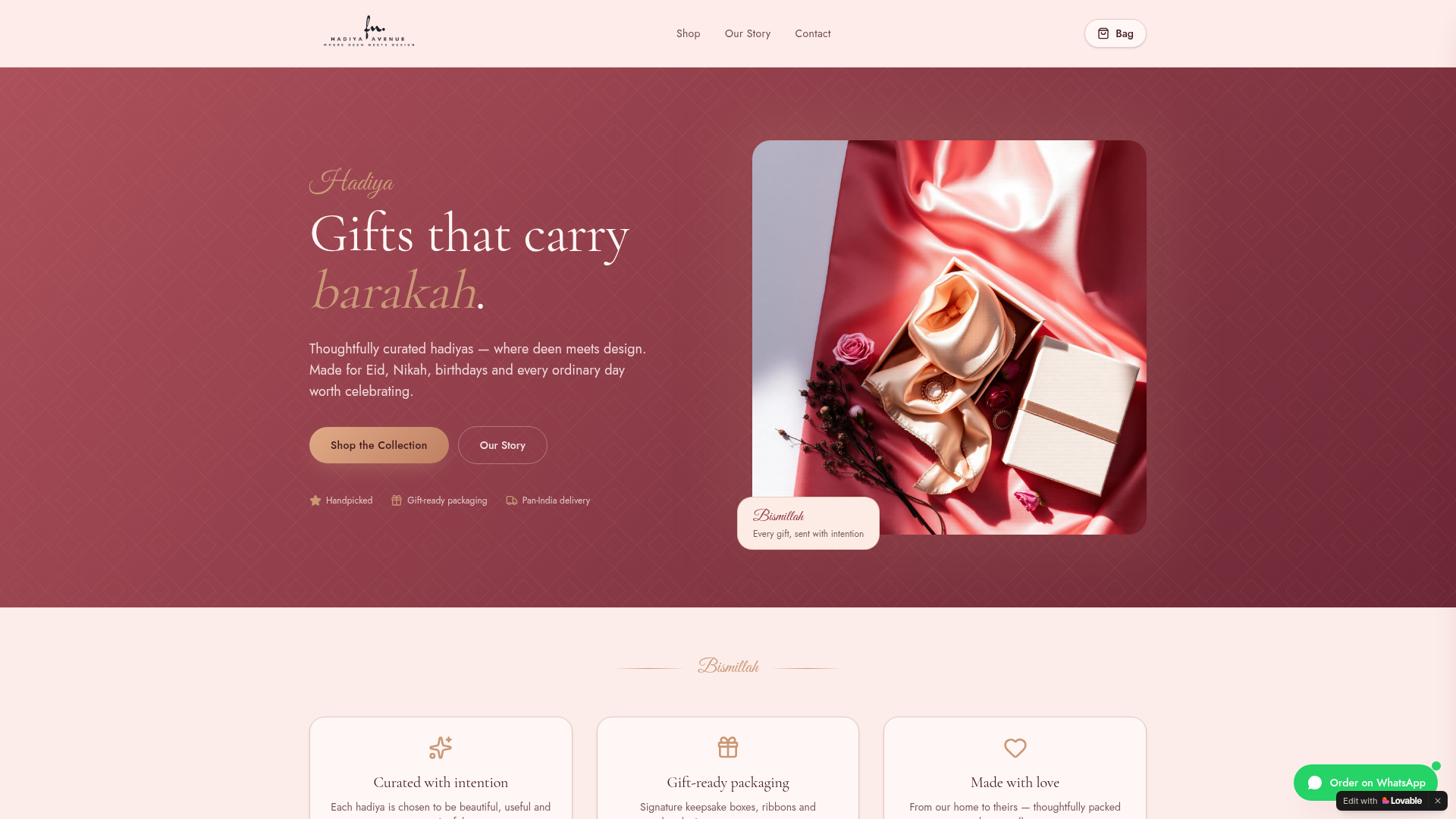 Hadiya Avenue website designed and developed by KAF Infotech