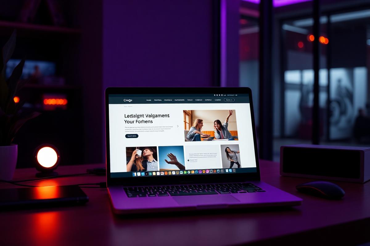 Laptop showing a modern responsive website built by KAF Infotech